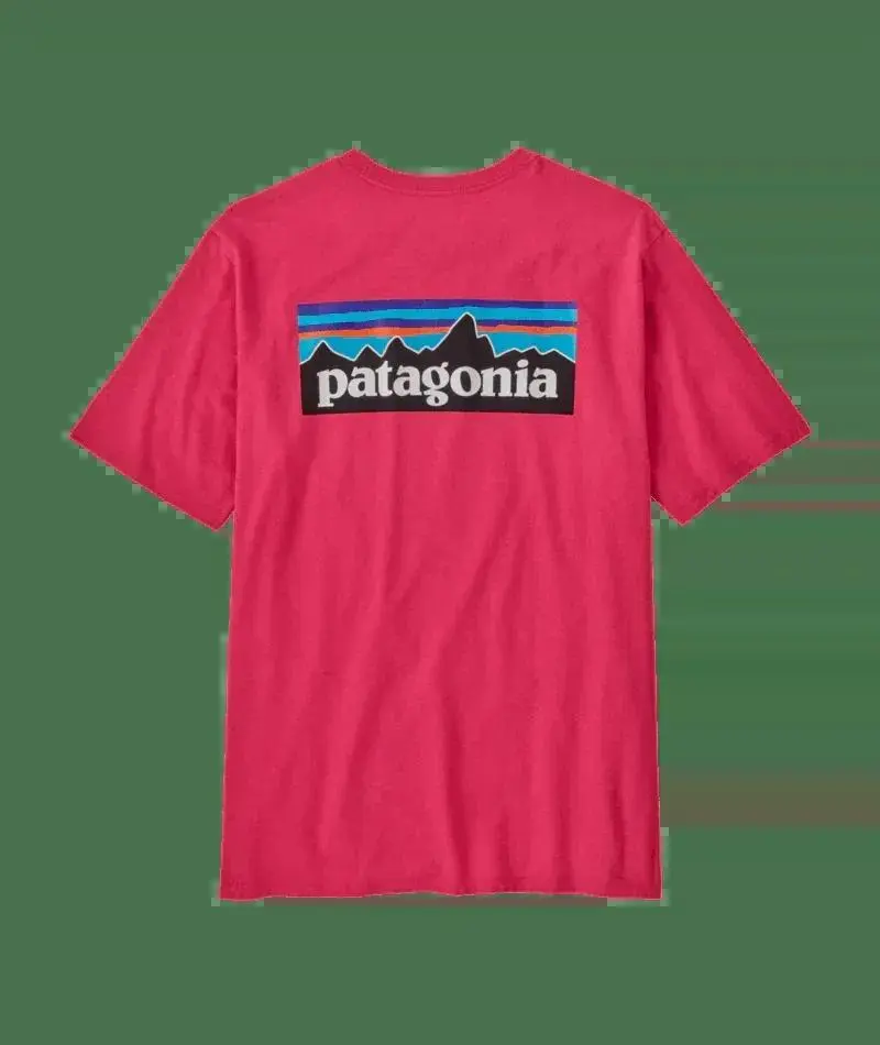 Футболка мужская Patagonia P-6 Logo Responsibili -Tee Luminous Pink