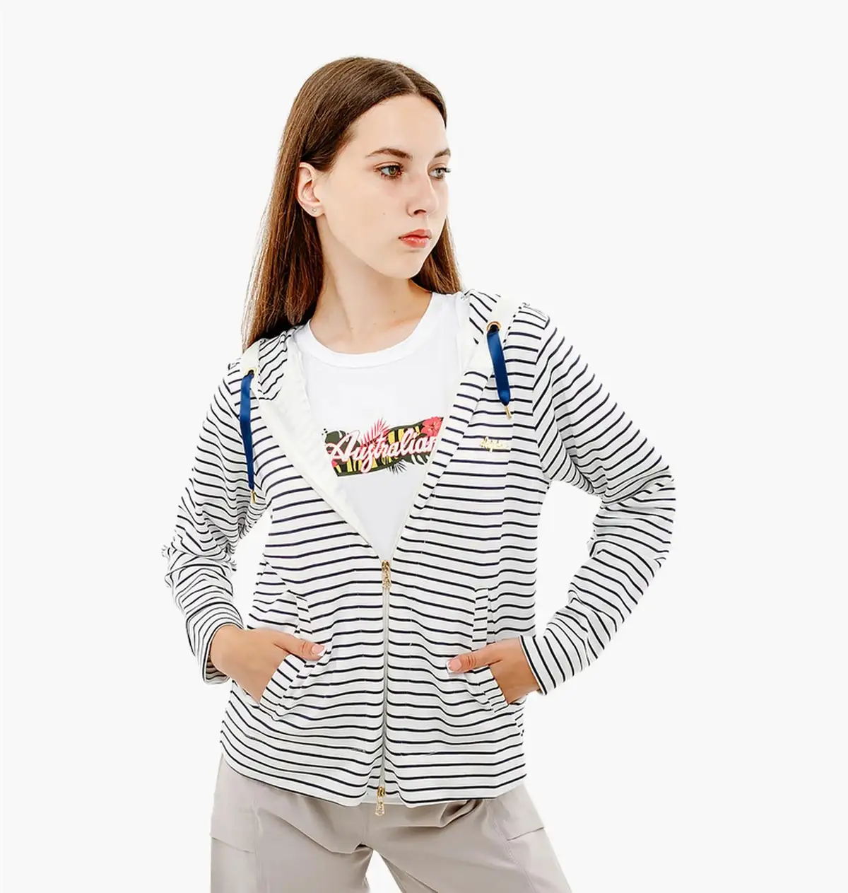 Кофта женские Australian Stripes Hoodie Polyviscosa Jacket
