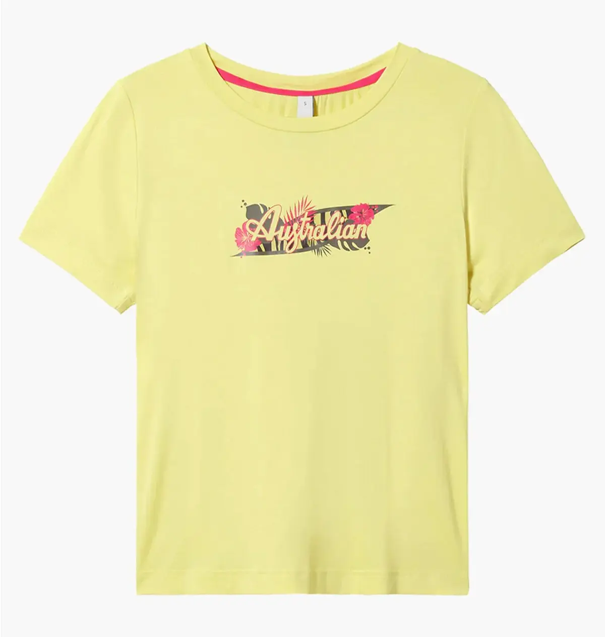 Футболка жіноча Australian Logo Flowers Tee Jersey V Yellow