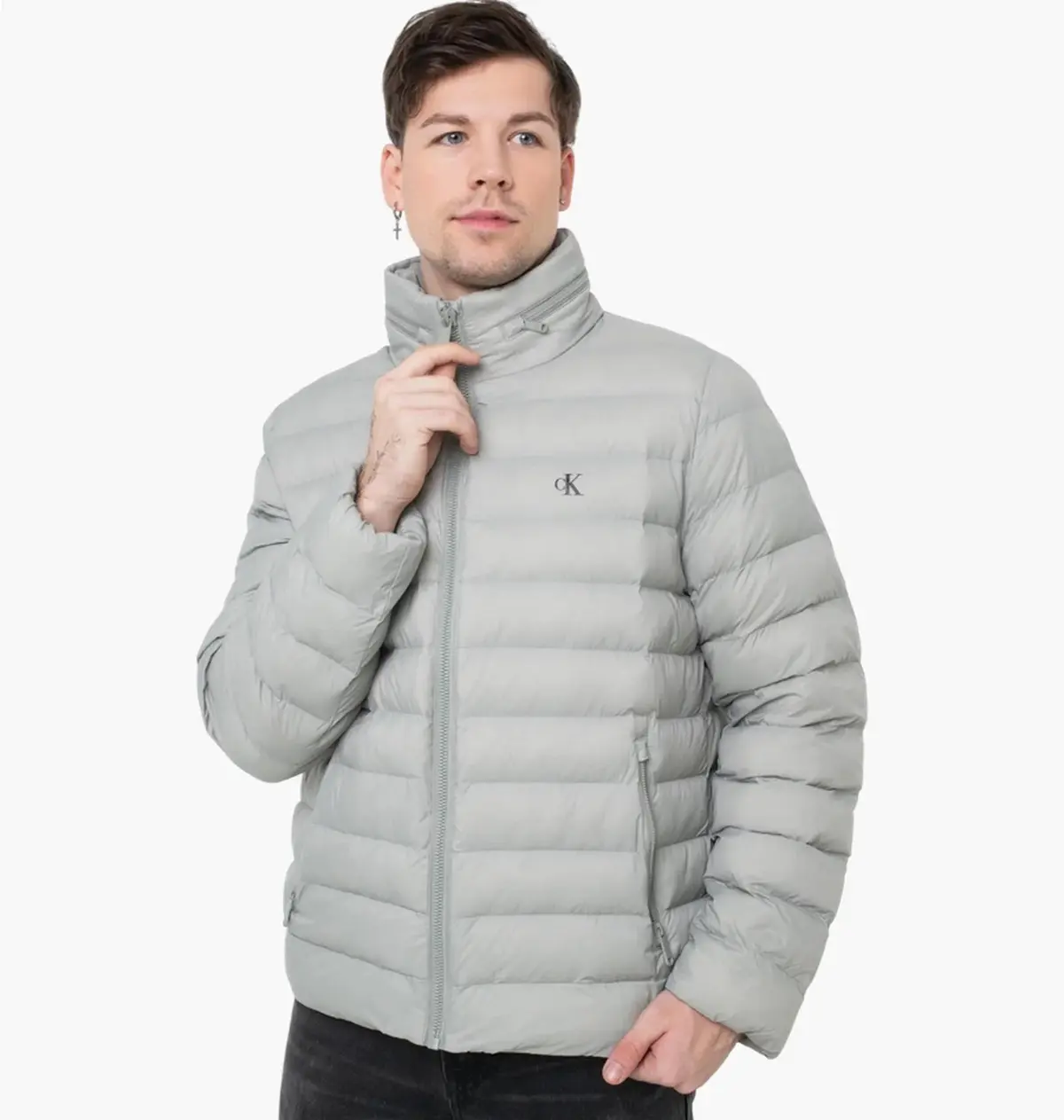 Куртка чоловіча Calvin Klein Removable Hood Puffer Grey