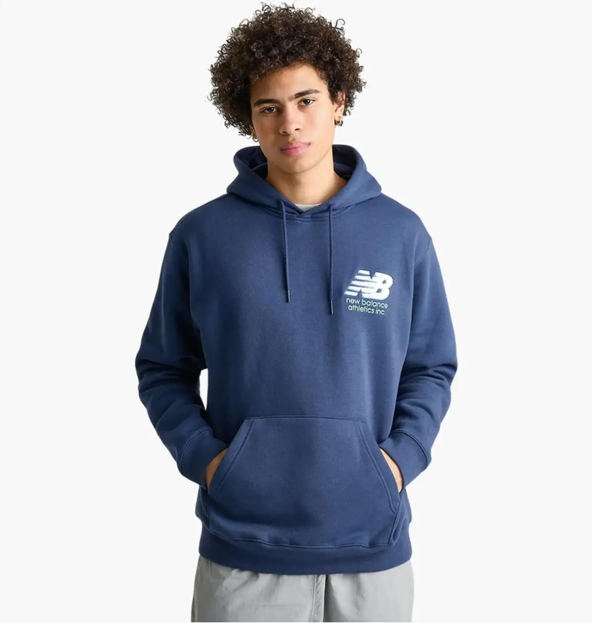 Кофта мужская New Balance Athletics Chenille синяя MT611449