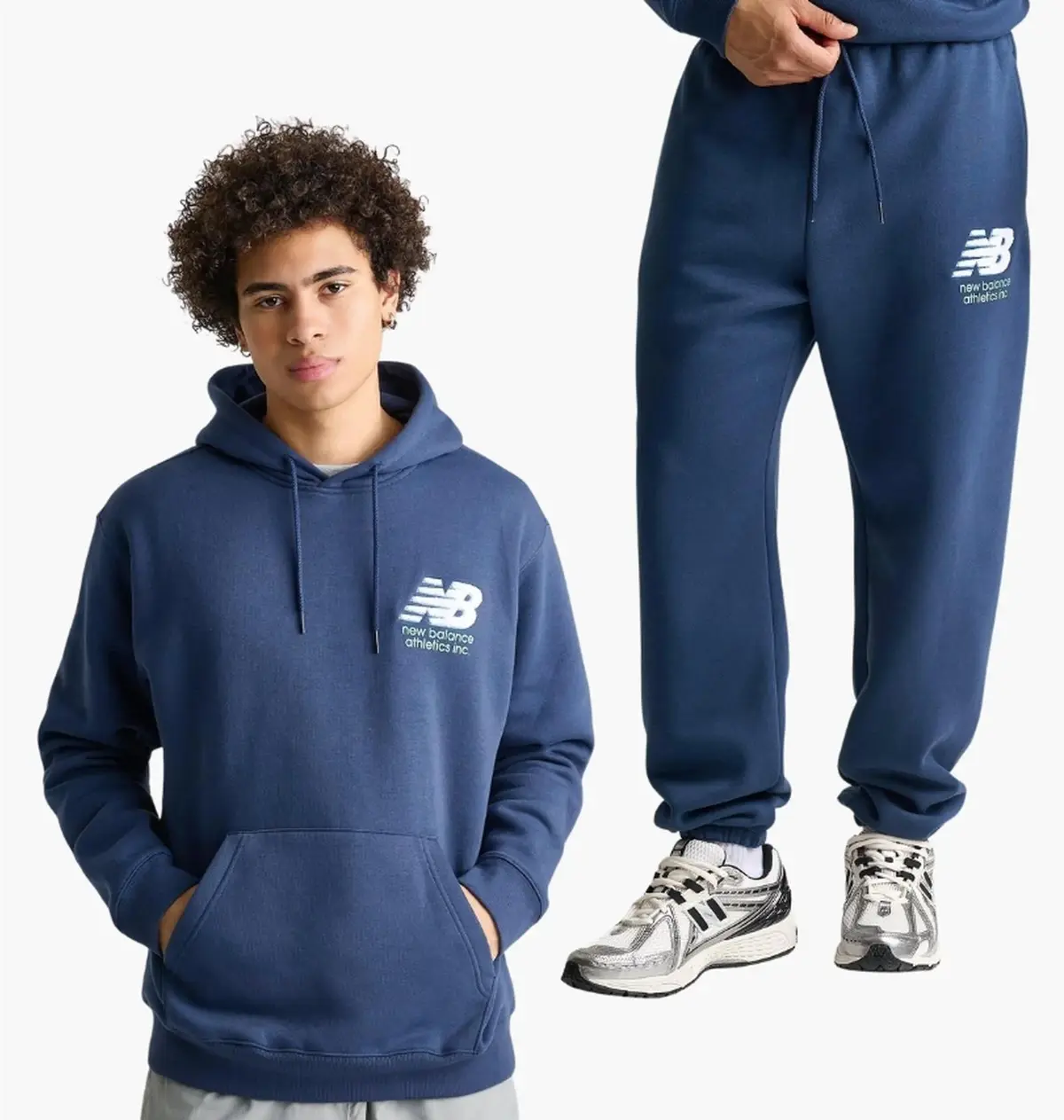 Спортивний костюм чоловічий New Balance Athletics Chenille Blue
