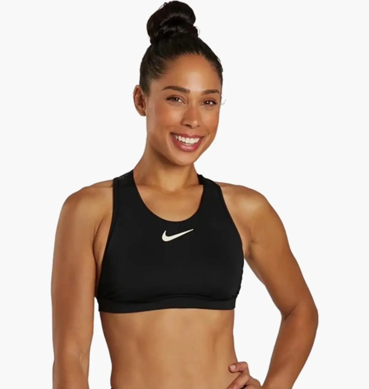 Спортивний топ жіночий Nike Wh Neckbiktop Black