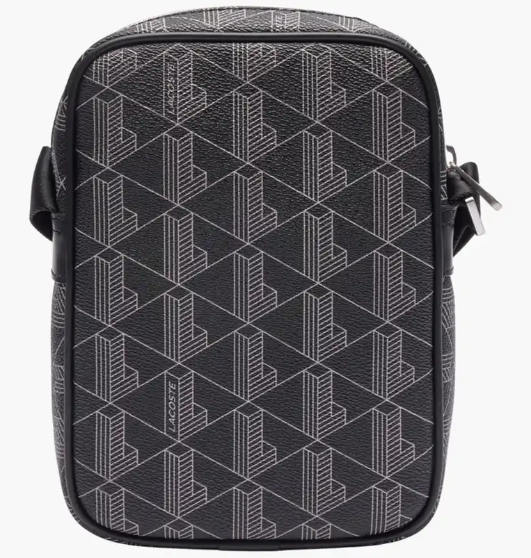 Сумка через плечо Lacoste The Blend Monogram Print Vertical Shoulder Bag Black