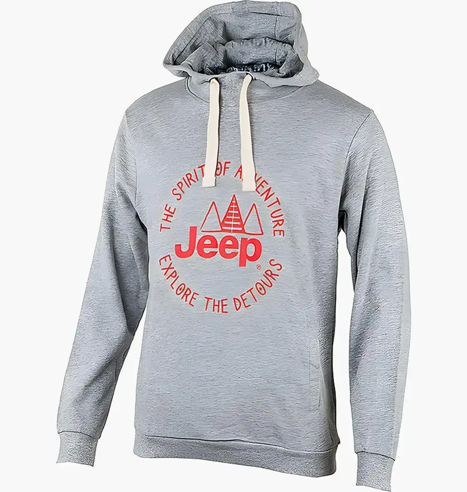 Кофта мужская Jeep Hooded Sweatshirt The Spirit Of Adventure Grey