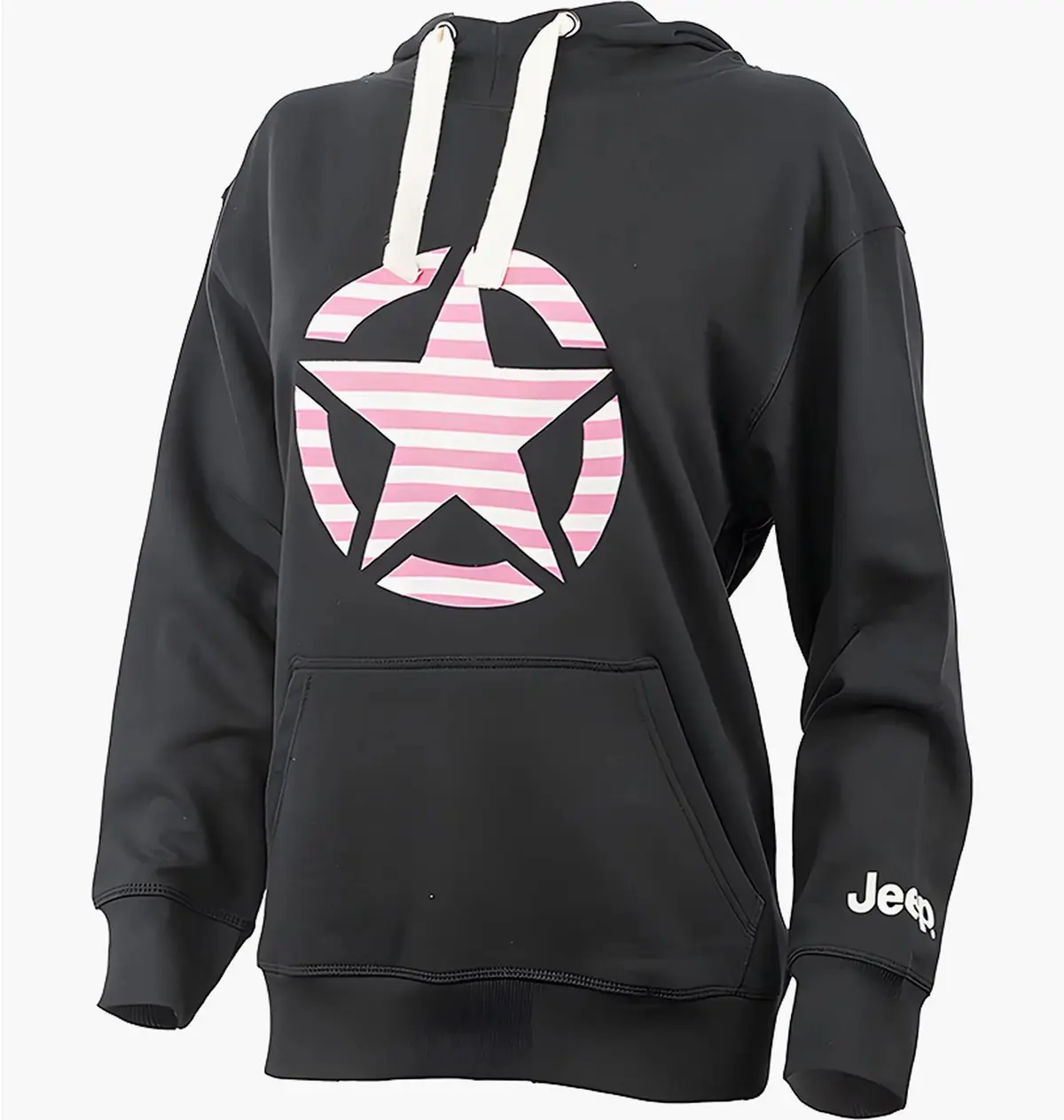 Кофта унисекс Jeep Hooded Oversize Sweatshirt Star Striped Print Black