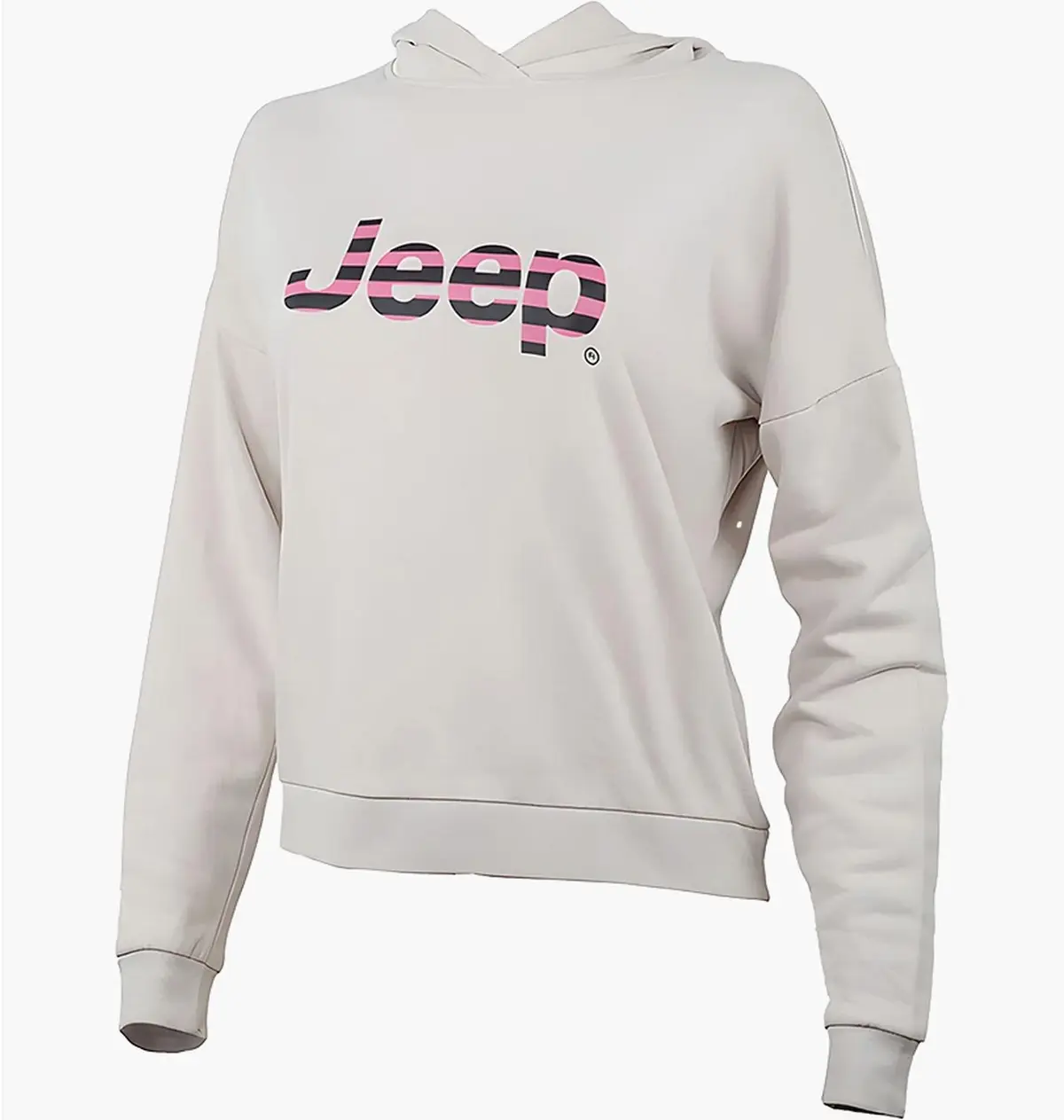 Кофта женские Jeep Hooded Cropped Sweatshirt Striped Print