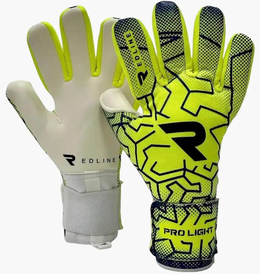 Футбольные перчатки унисекс Redline Pro Light Lime Green/Beige