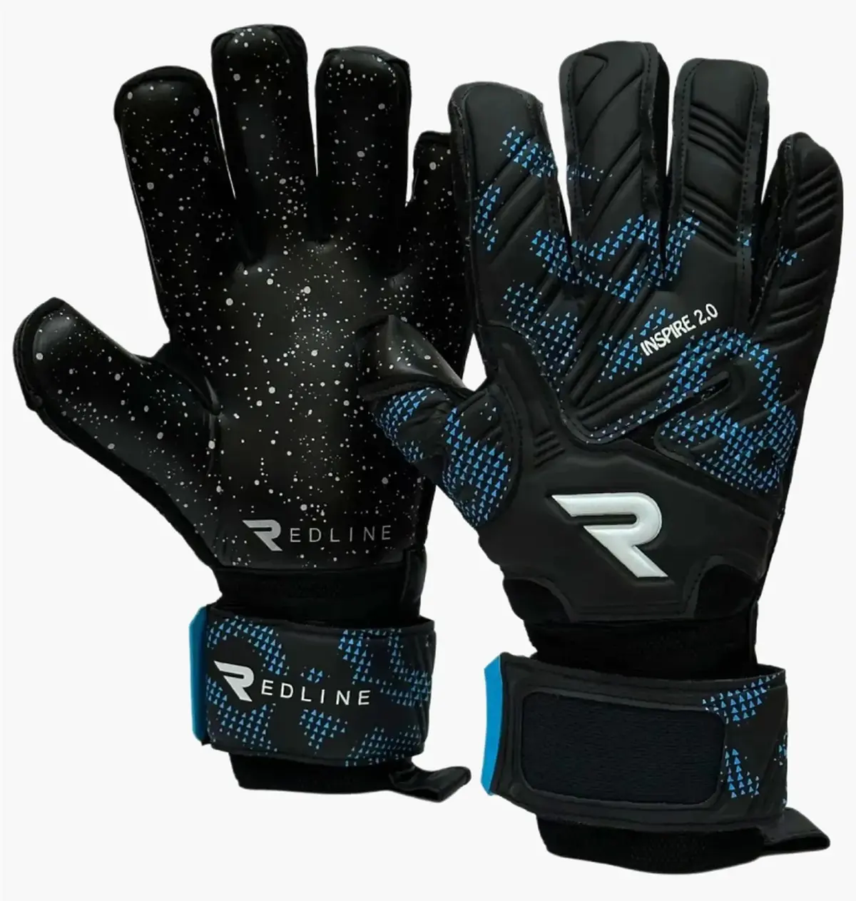 Футбольные перчатки унисекс Redline Redline Inspire Black Blue Rlm90