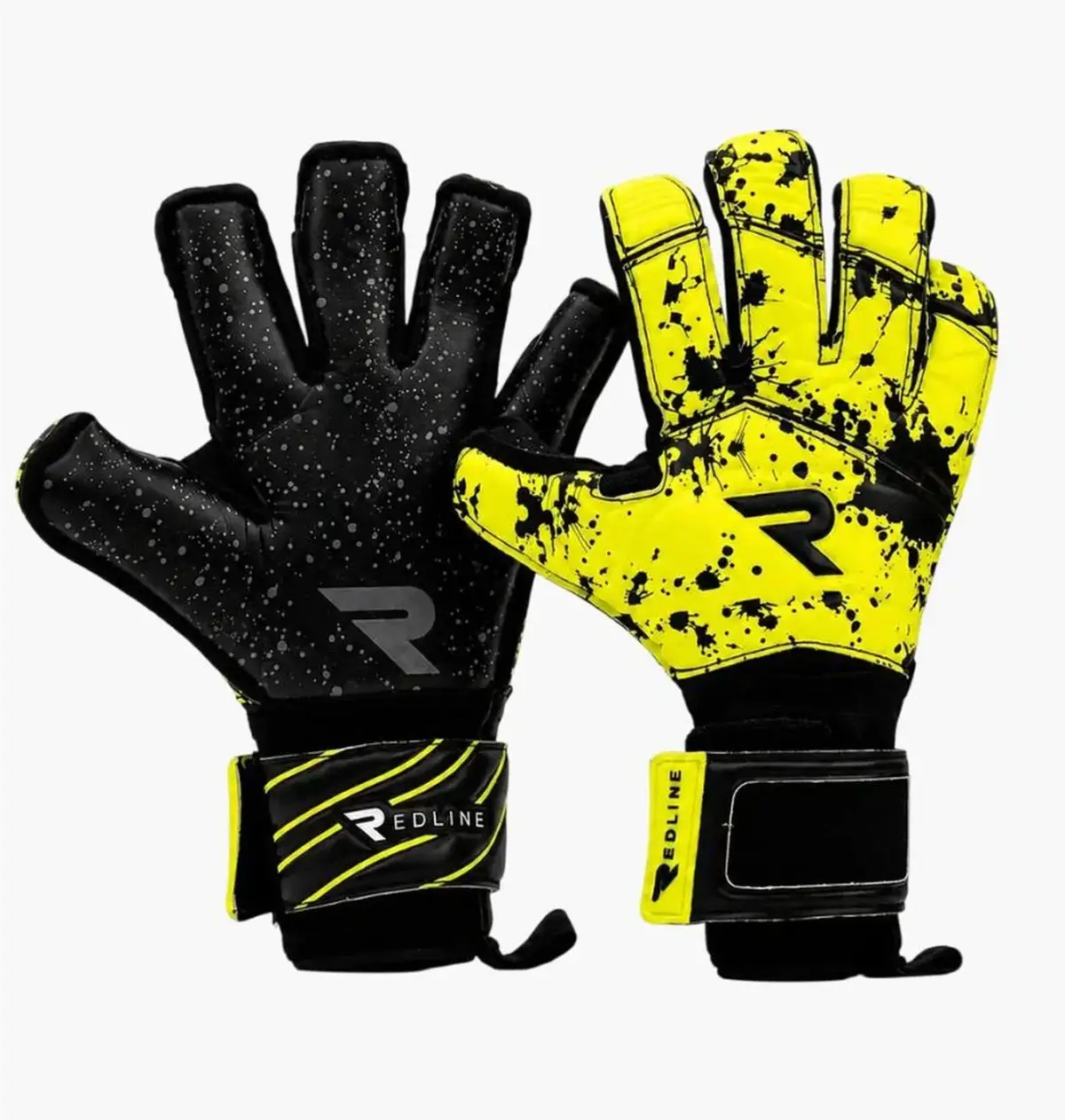 Футбольні рукавиці унісекс Redline Splash Fluo Yellow/Black