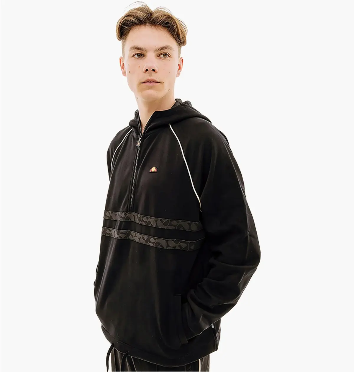 Кофта мужская Ellesse 1/4 Zip Top Black