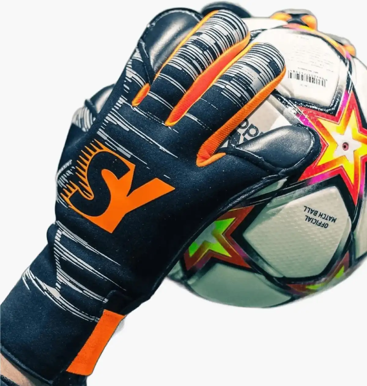 Футбольні рукавиці дитячі Synergy Famous Blackout Black
