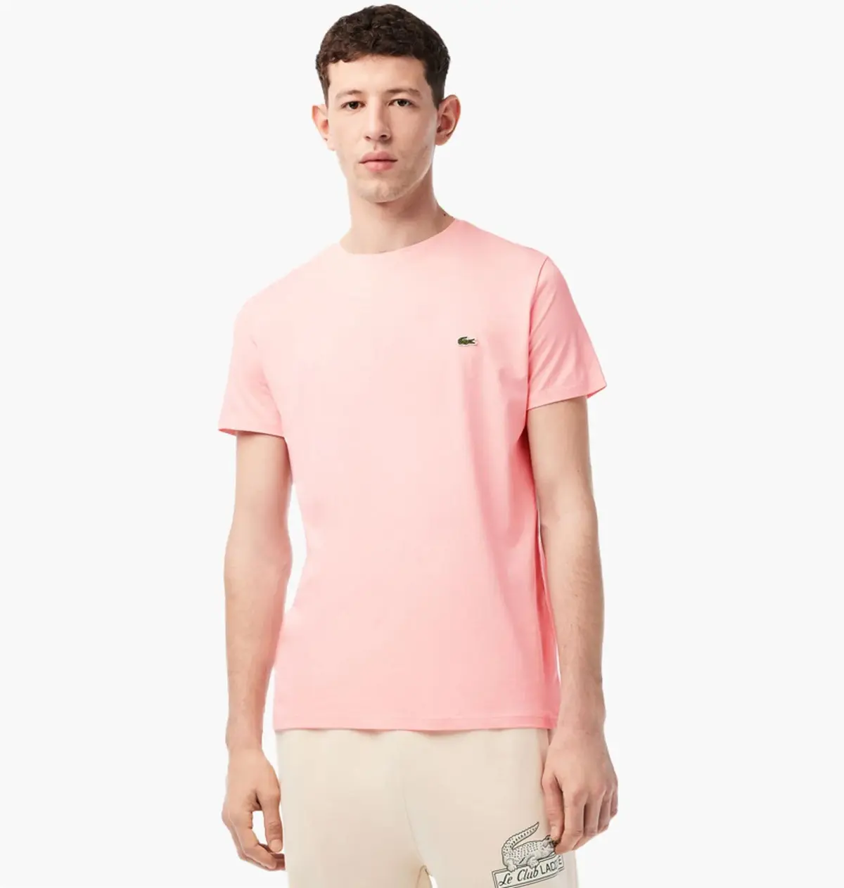 Футболка мужская Lacoste Crew Neck Pima Cotton Jersey T-Shirt Pink