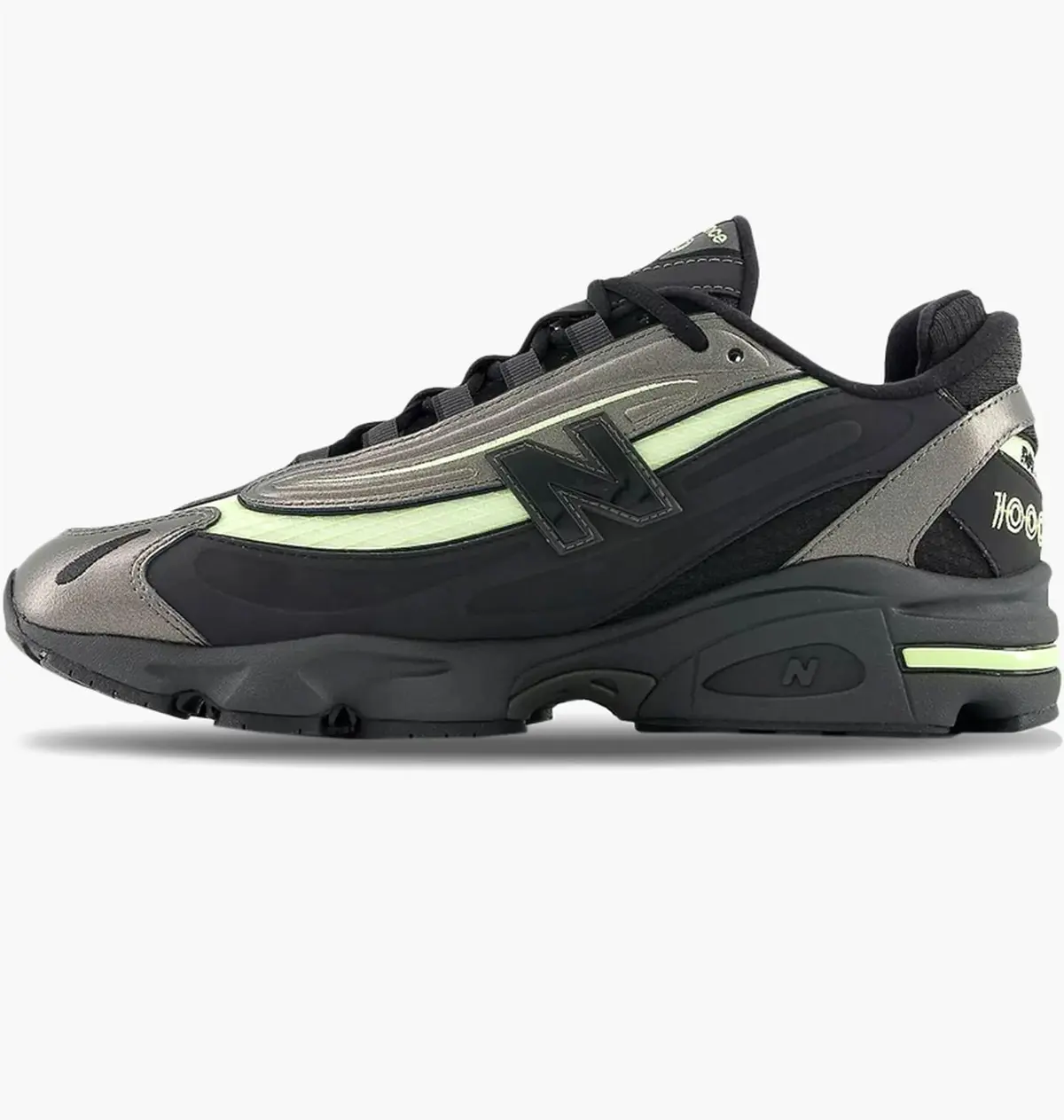 Кросівки чоловічі New Balance 1000 Metallic Dry Lime Ykk Black/Grey