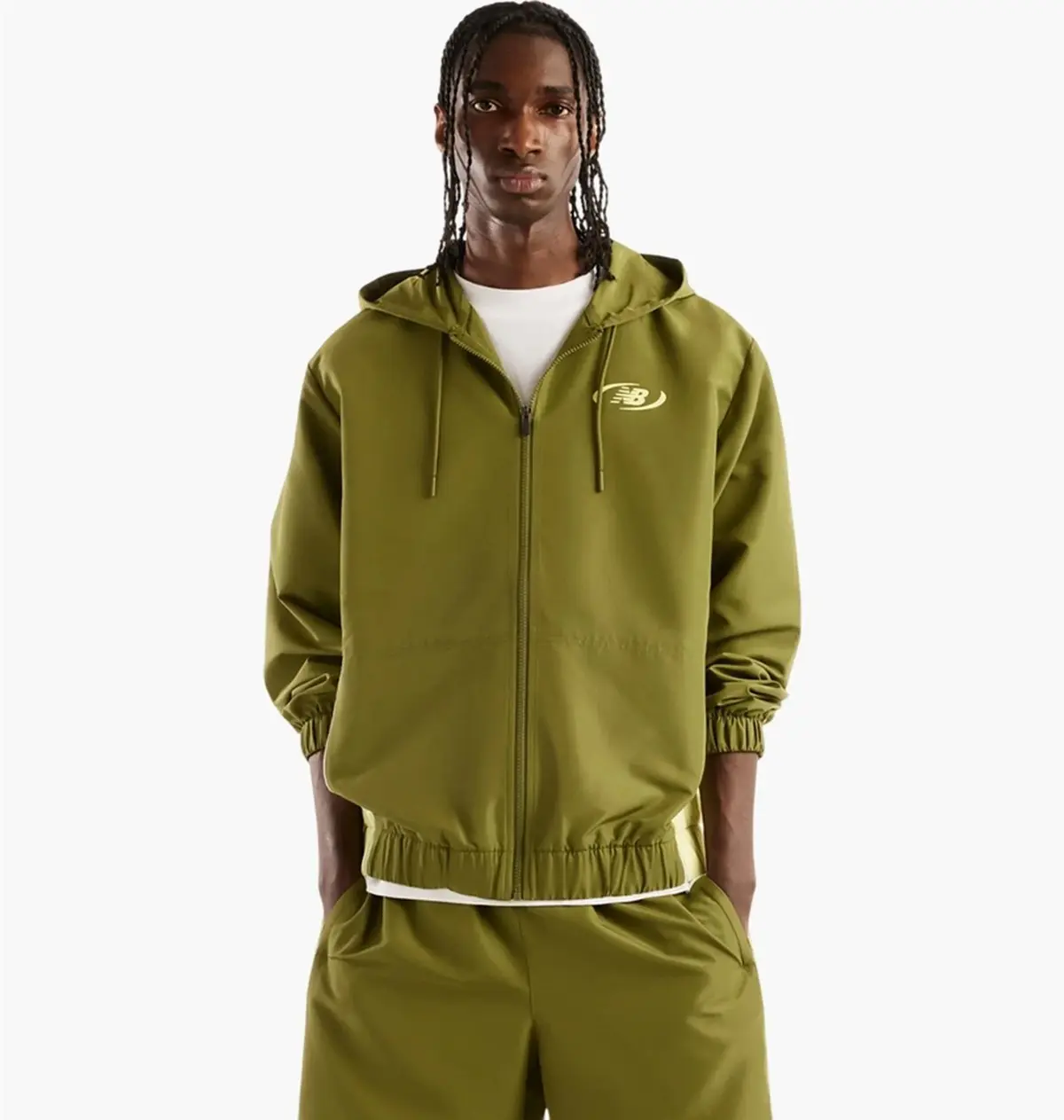 Ветровка женская New Balance Trackside Woven Olive
