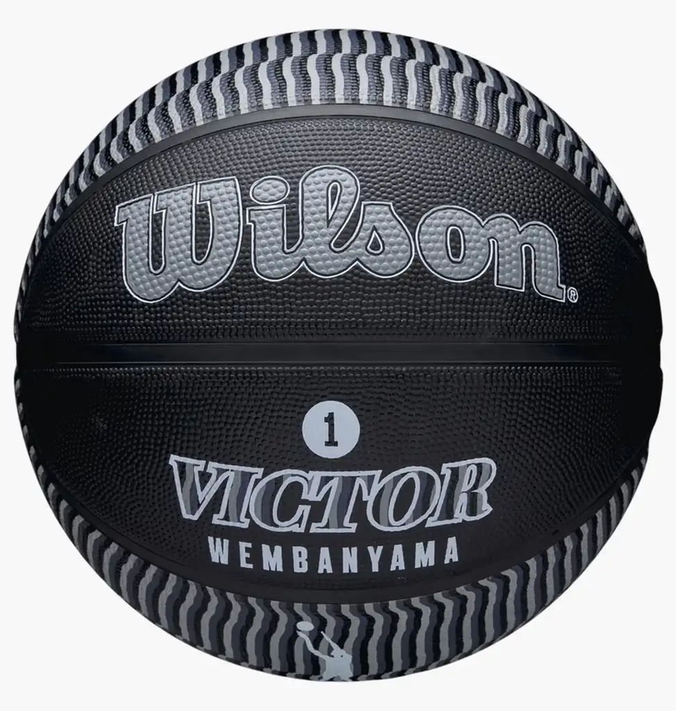 Баскетбольный мяч Wilson Nba Player Icon Outdoor Victor Wembanyama Black