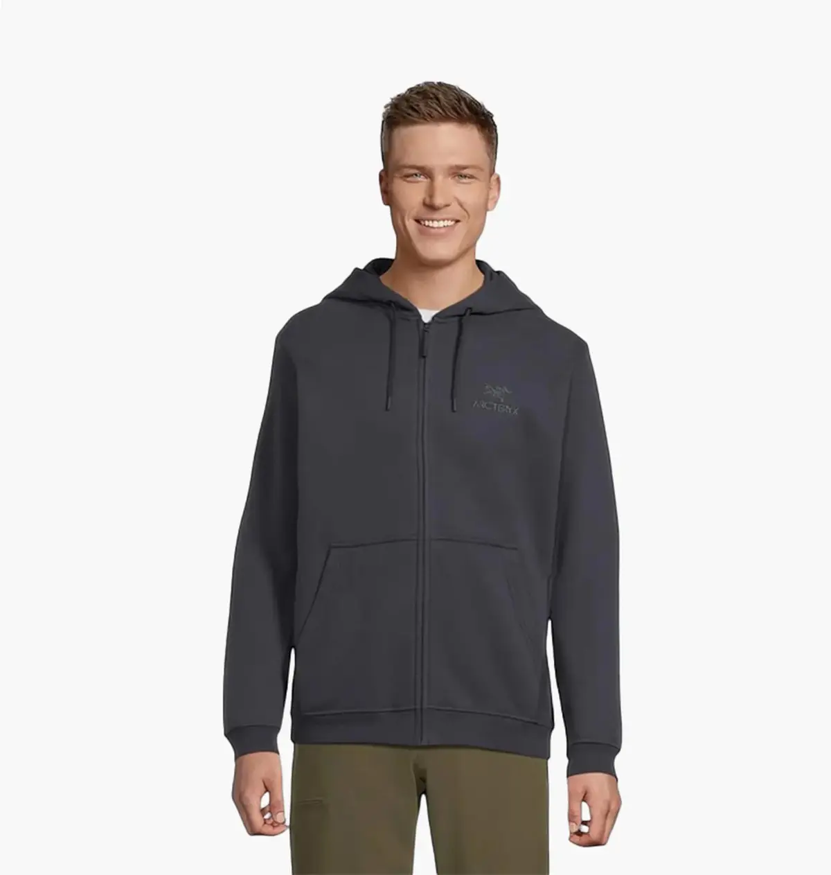 Кофта мужская Arc'teryx Emblem Fleece Full-Zip Hoody Sapphire Grey